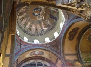 Inside the down of the Agia Sophia church