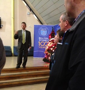 gathered together to hear the College Dean/Director, Dr. Mike Murphy.