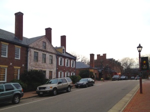 Prince George's Street in Williamsburg, Virginia.