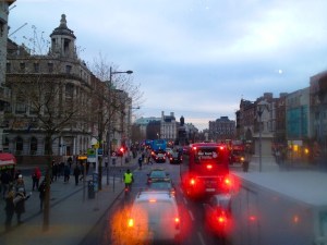 The weather was chilly this morning as I boarded the bus at O'Connell Street to go interview potential Fulbrighters -- but it was much warmer than in much of the USA!