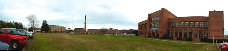 Bemis lawn with Bemis Laboratories to the right, home of the Hampton University Department of Architecture.