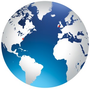 The red dots on this map show the locations of Portsmouth (left) and Dublin (right). (Base map was downloaded from a Regnum Christi blog post.)http://live.regnumchristi.org/2011/07/where-are-you-from/