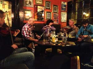 the Duffy brothers playing in the snug at Hughes Pub last fall.