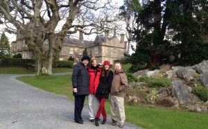 Kitty Lee, Patty, Shannon, and Tony at the lovely Muckross castle/house.