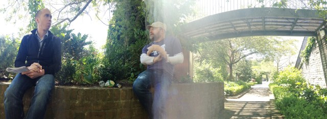 RoboSlam planning session with Ted and Damon.