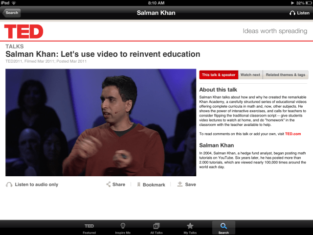 Salman Khan: Let's use video to reinvent education