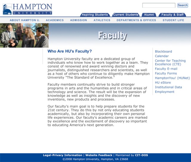 Hampton University _ Faculty