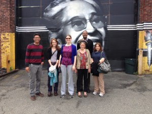 Mark (to the far left) with community members from Boston.