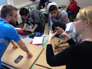 Fionnuala advising an Energy Cube team.