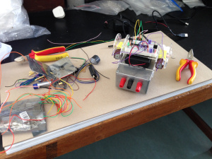 Ted's robot design for Dublin Maker event on Saturday at Trinity College Dublin. Come build one for free! And, it's just 12 Euro (less than the cost to us) if you want to take it home with you.