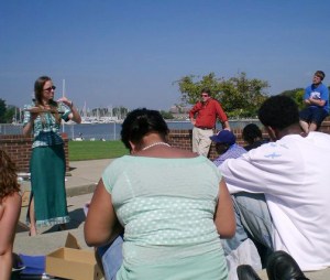 Shannon teaching at HU Point